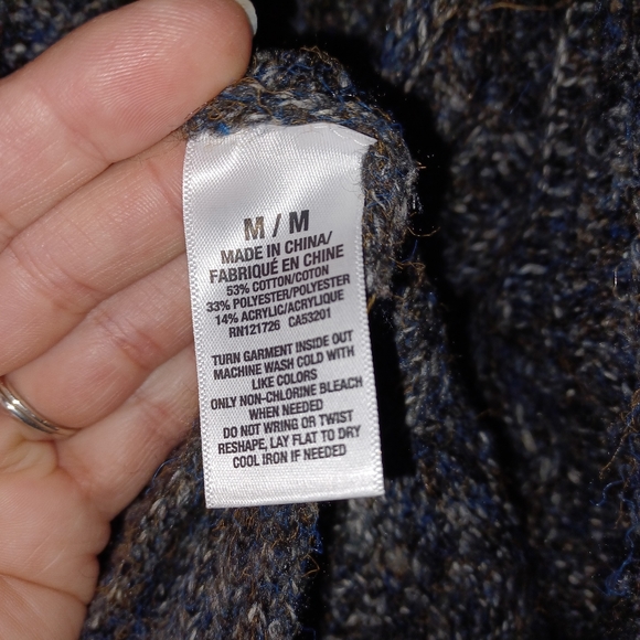 NEW CAPE JUBY Women's Medium Knit Gray/Blue Cardigan Sweater NWT - Picture 8 of 12